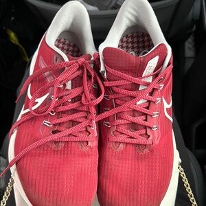Nike Red and White Athletic Shoes with Breathable Fabric